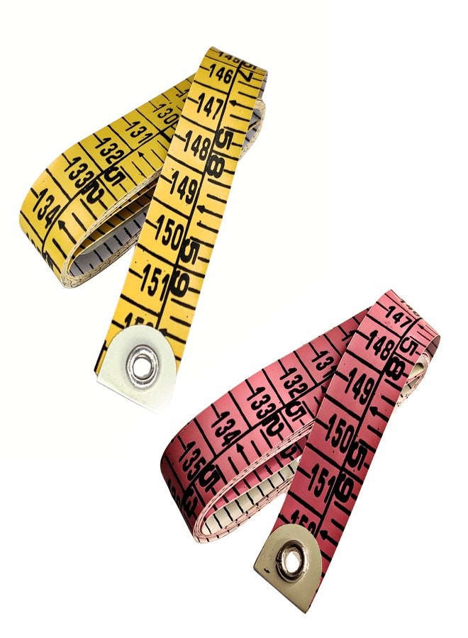 Vemlons Tailor Inch Tape Measure For Body Measurement Sewing Dress Making 152 Cm/60 inches/1.50 Meter Multi Color pack of 2/set of 2 - Image 1